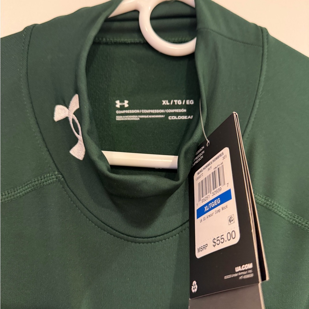 Under Armour Dark Green Compression Top - Picture 2 of 5